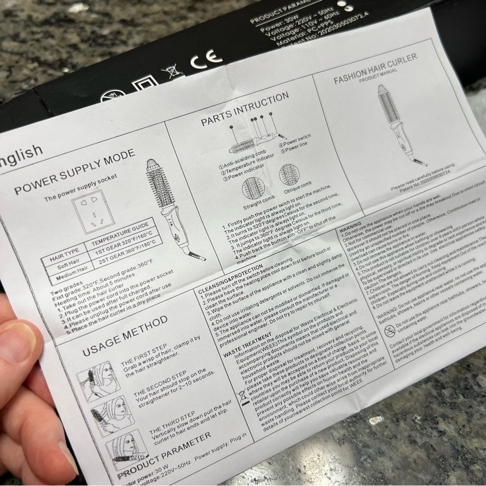 NEW ! Professional Electric Hair Curling Brush - Picture 8 of 10